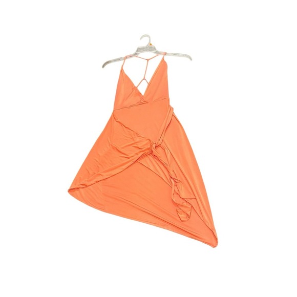 NBD Size Small Orange dress with a wrap front tie at the waist Spaghetti Strap - Picture 1 of 6